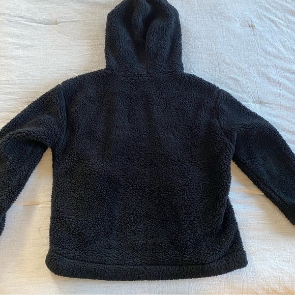 Universal Thread Sherpa Fleece Hoodie Black Sz Small Sweatshirt Winter Lounge - Picture 2 of 7